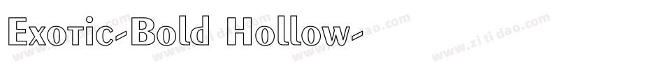 Exotic-Bold Hollow字体转换
